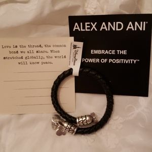 WDW Alex And Ani Mickey Leather Disney Bracelet